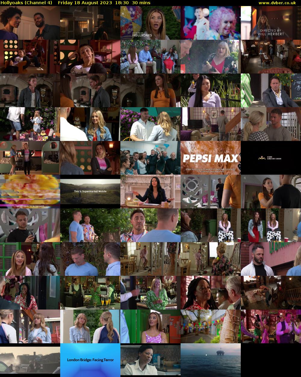 Hollyoaks (Channel 4) Friday 18 August 2023 18:30 - 19:00