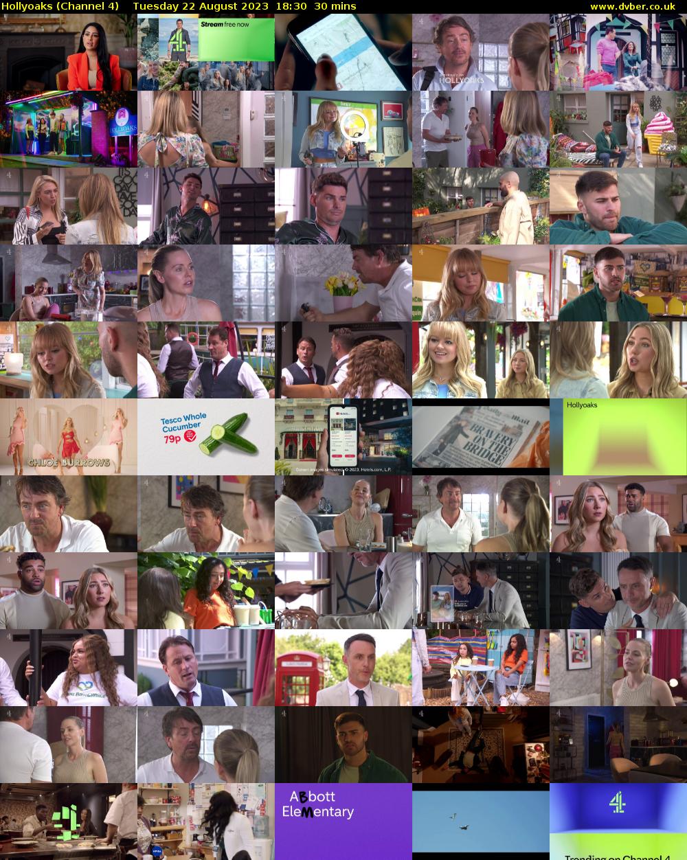 Hollyoaks (Channel 4) Tuesday 22 August 2023 18:30 - 19:00