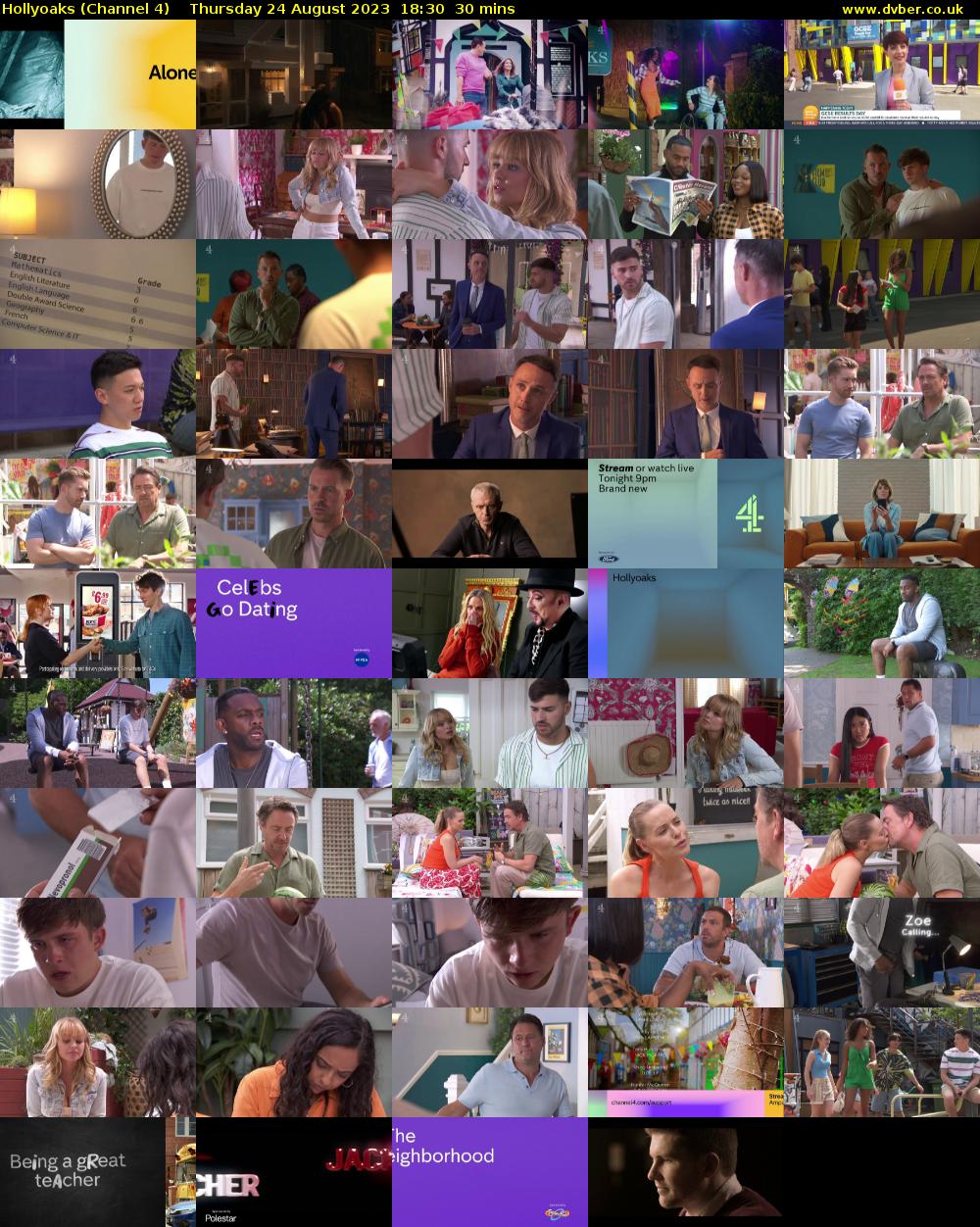 Hollyoaks (Channel 4) Thursday 24 August 2023 18:30 - 19:00