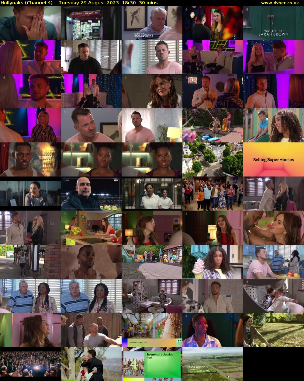 Hollyoaks (Channel 4) Tuesday 29 August 2023 18:30 - 19:00