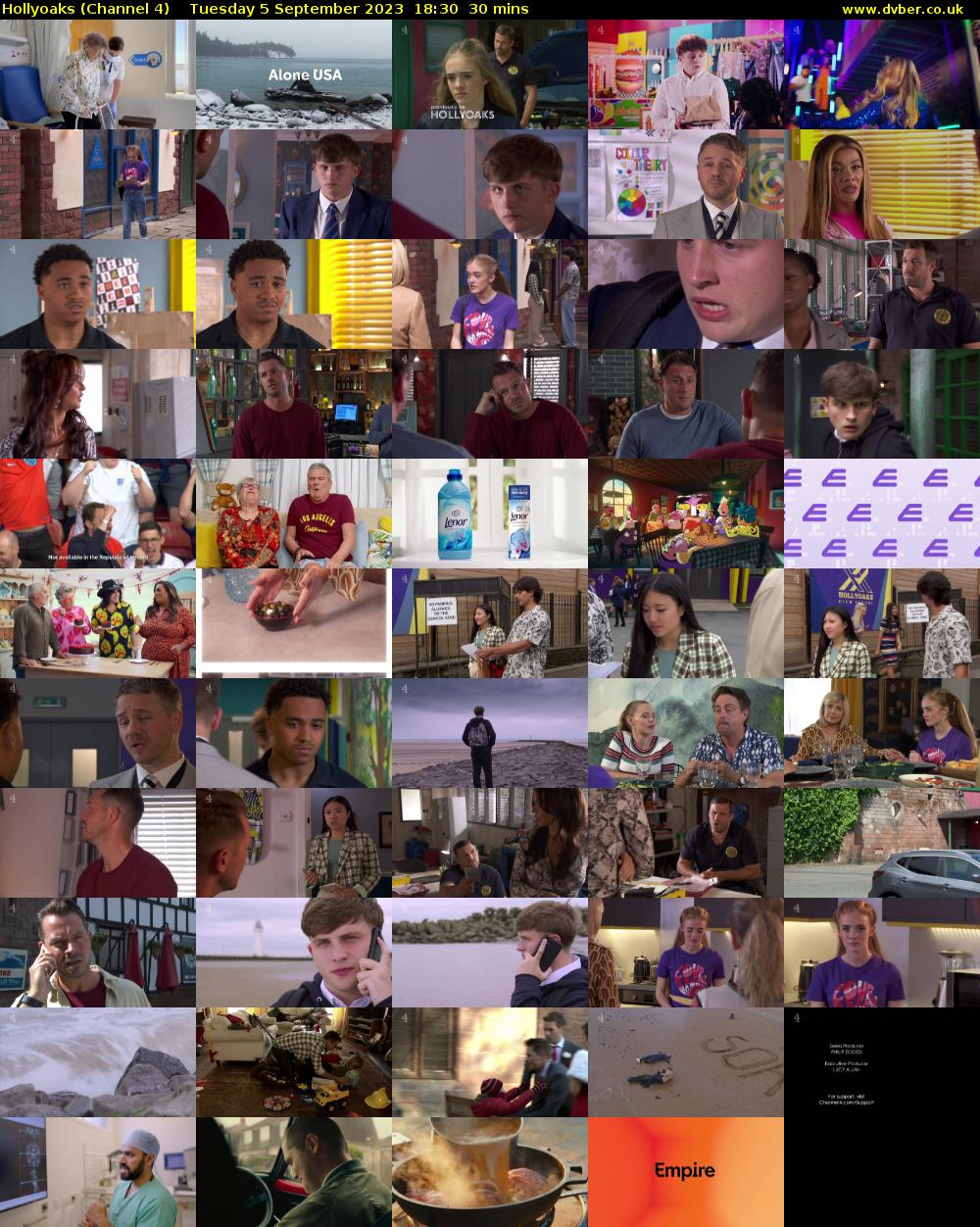 Hollyoaks (Channel 4) Tuesday 5 September 2023 18:30 - 19:00