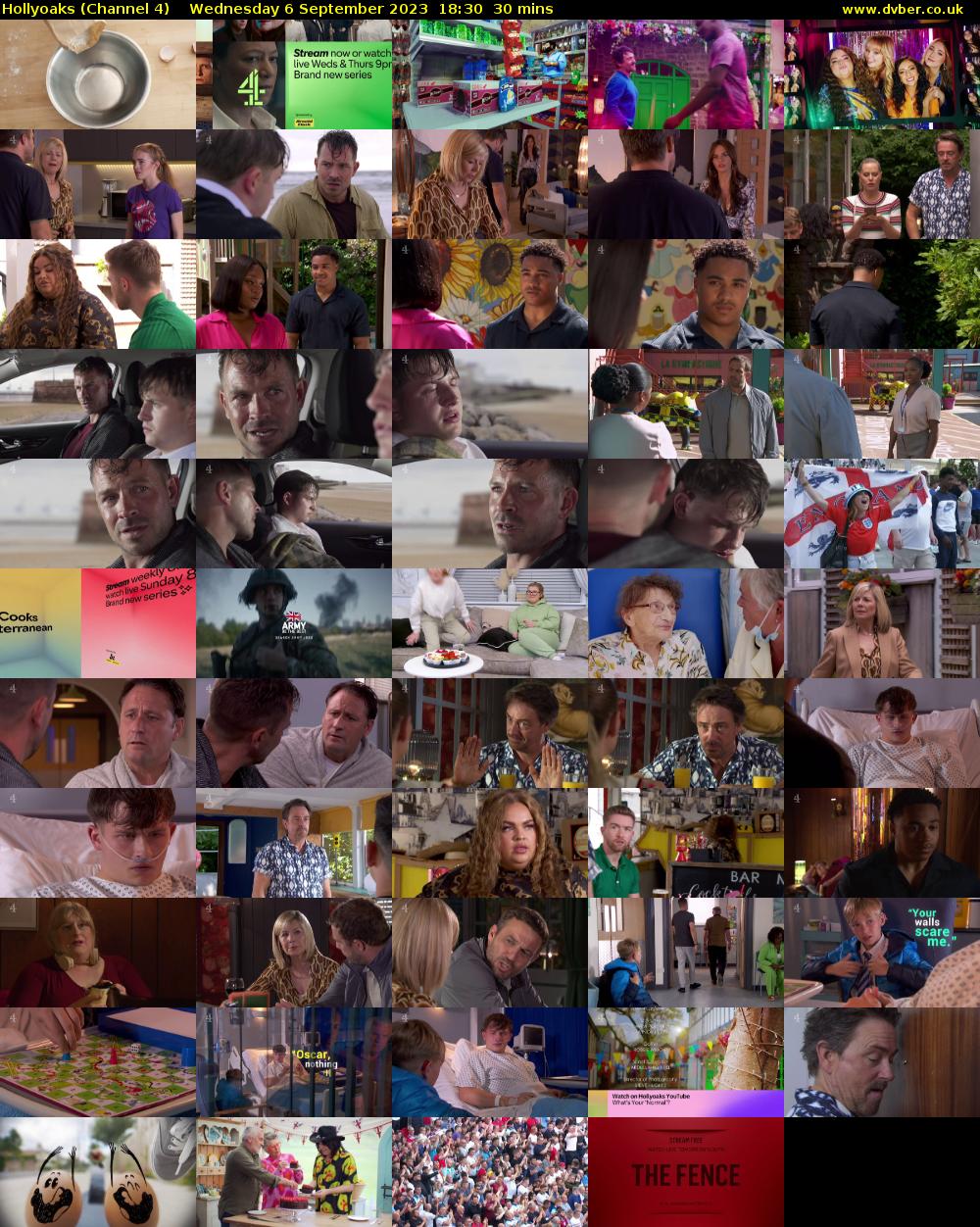 Hollyoaks (Channel 4) Wednesday 6 September 2023 18:30 - 19:00