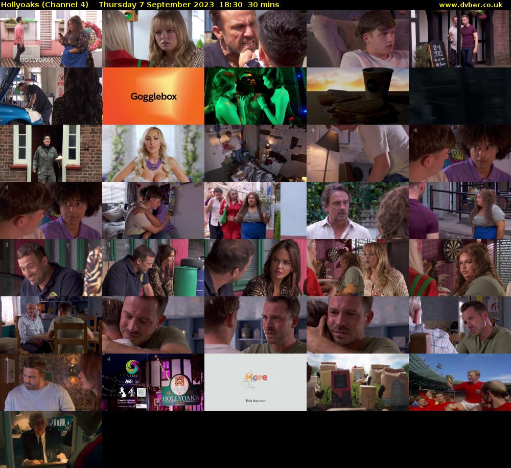 Hollyoaks (Channel 4) Thursday 7 September 2023 18:30 - 19:00