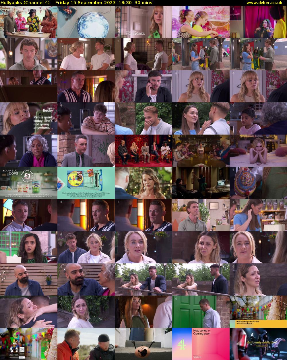 Hollyoaks (Channel 4) Friday 15 September 2023 18:30 - 19:00