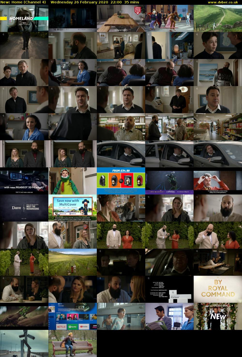 Home (Channel 4) Wednesday 26 February 2020 22:00 - 22:35
