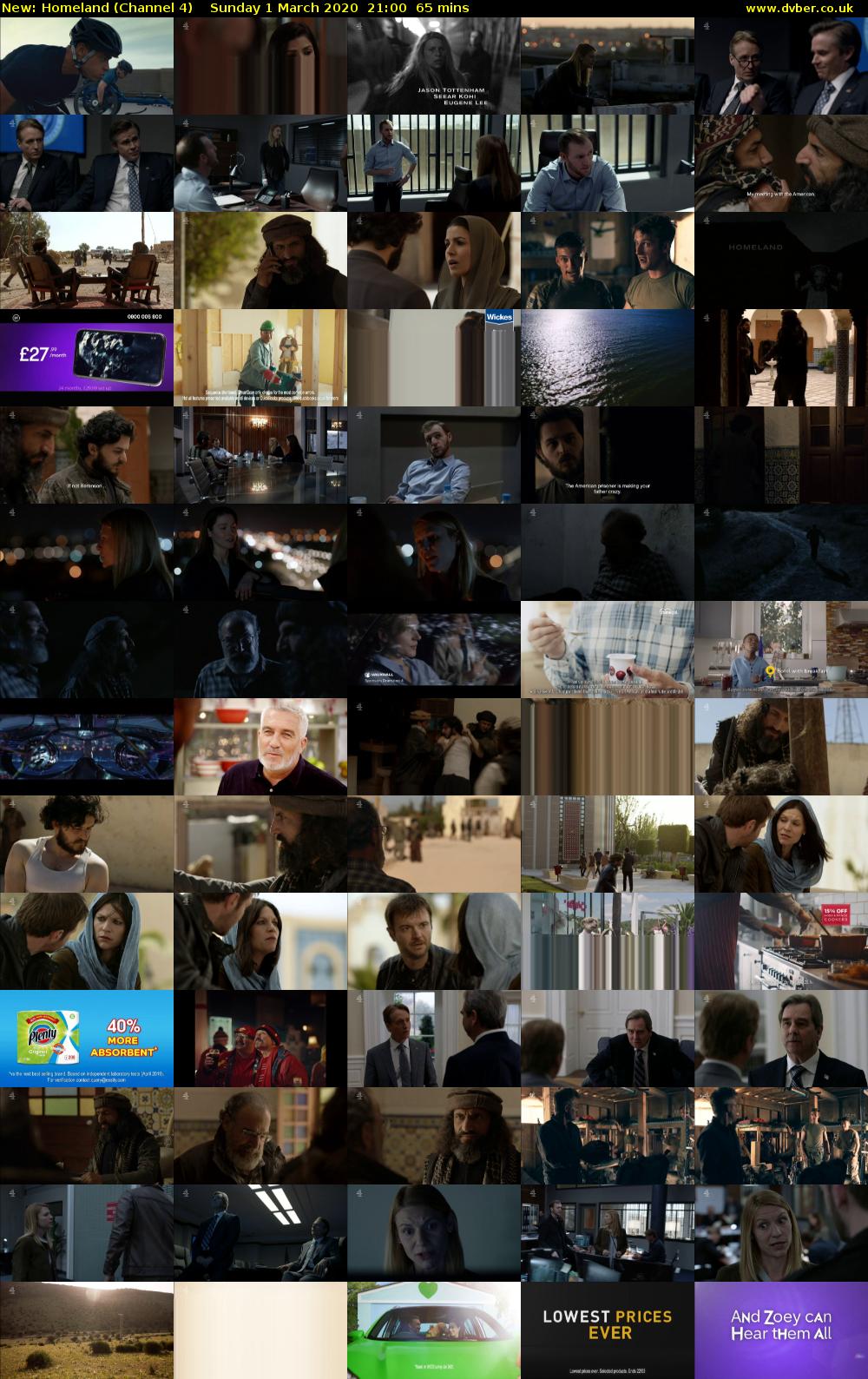 Homeland (Channel 4) Sunday 1 March 2020 21:00 - 22:05