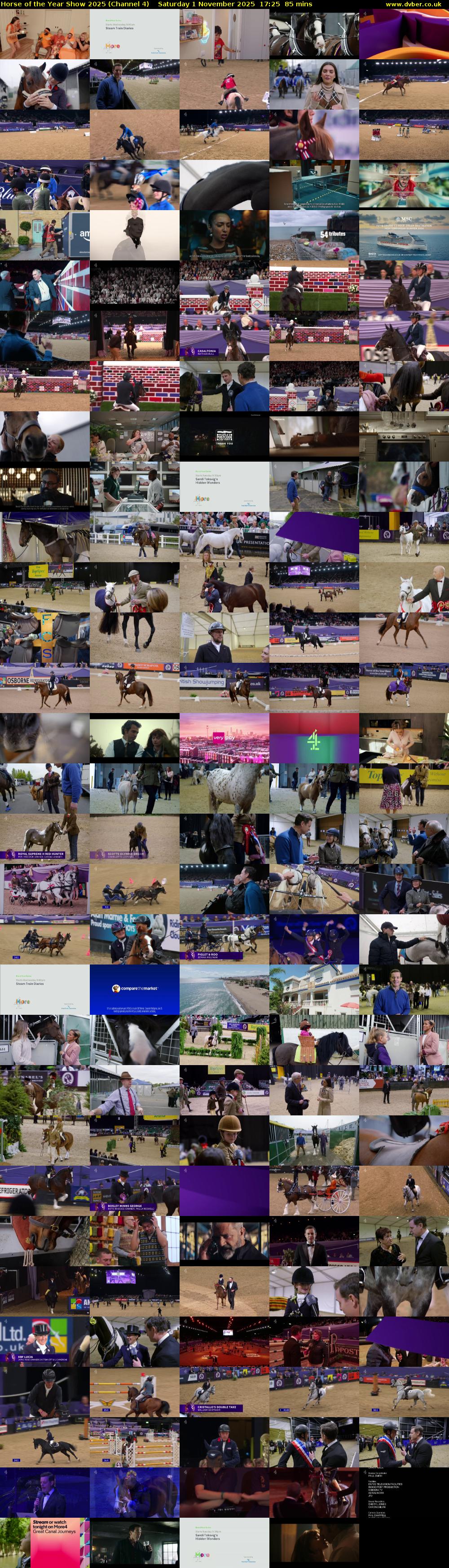 Horse of the Year Show 2025 (Channel 4) Saturday 1 November 2025 17:25 - 18:50