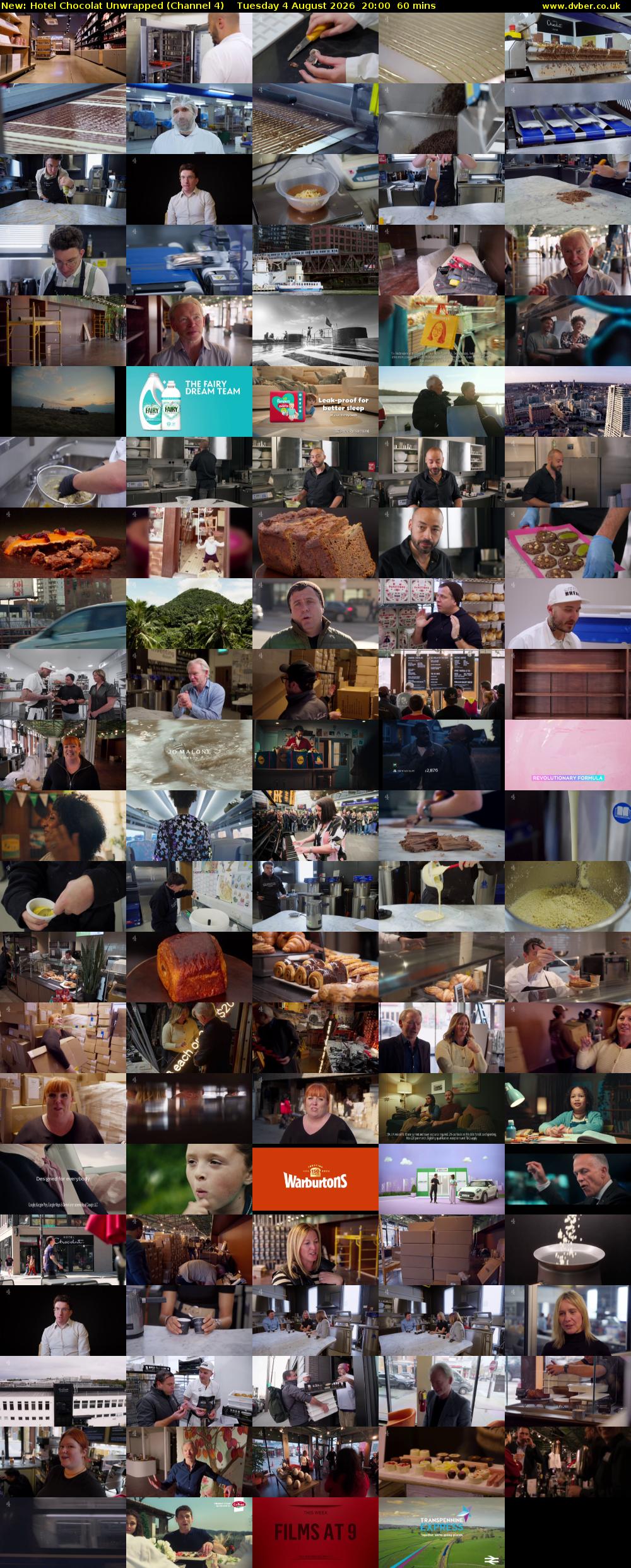 Hotel Chocolat Unwrapped (Channel 4) Tuesday 4 August 2026 20:00 - 21:00