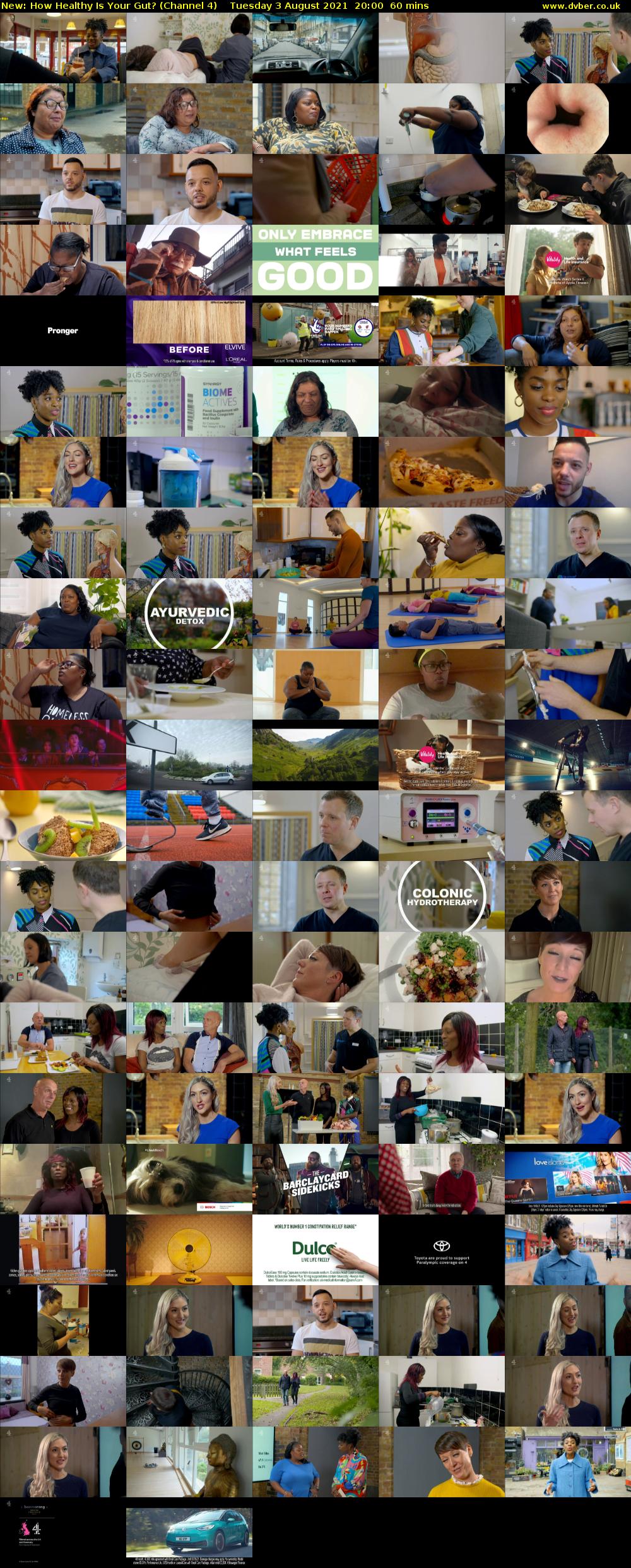 How Healthy Is Your Gut? (Channel 4) Tuesday 3 August 2021 20:00 - 21:00