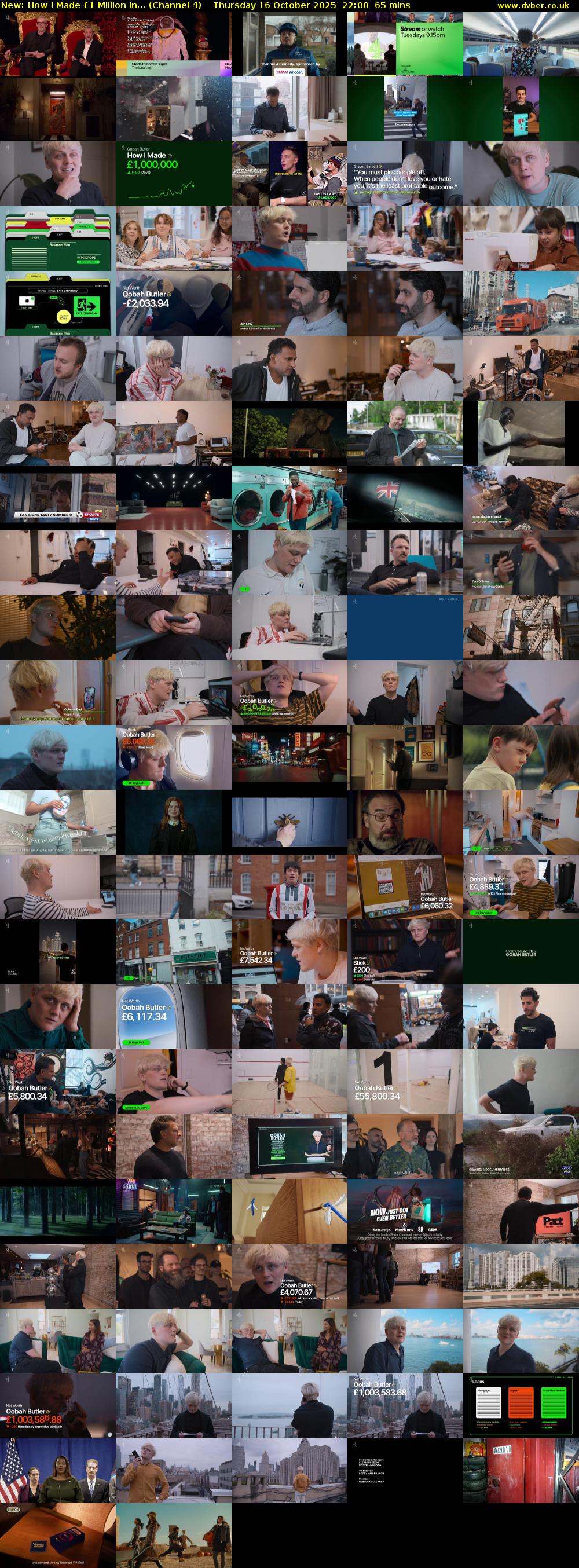 How I Made £1 Million in... (Channel 4) Thursday 16 October 2025 22:00 - 23:05