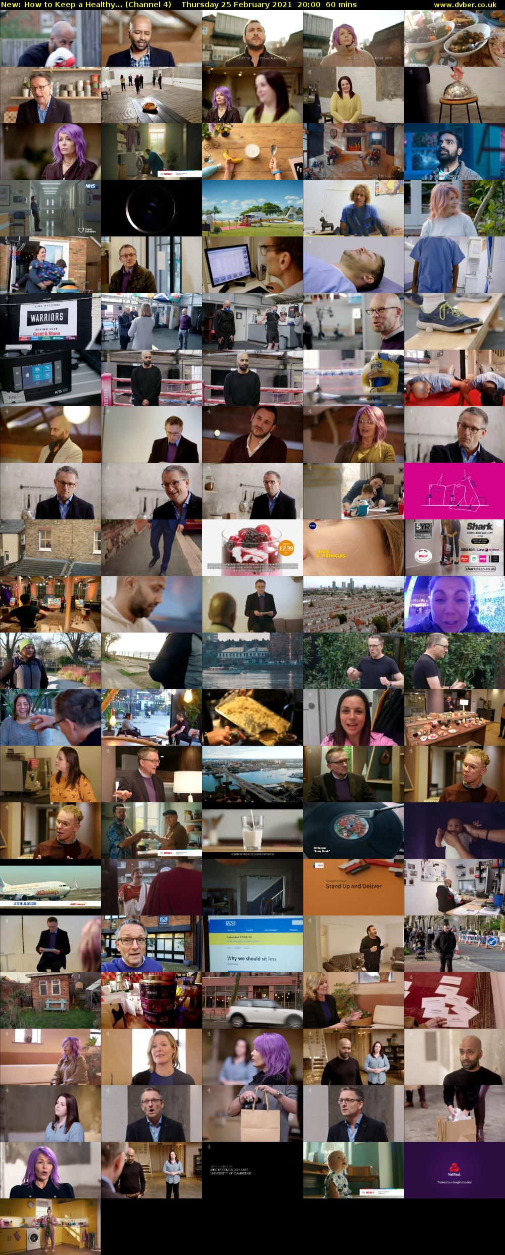 How to Keep a Healthy... (Channel 4) Thursday 25 February 2021 20:00 - 21:00