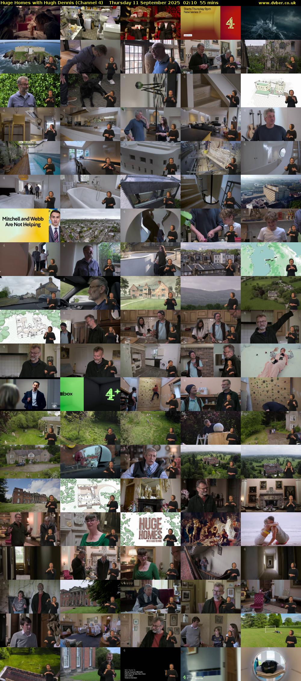 Huge Homes with Hugh Dennis (Channel 4) Thursday 11 September 2025 02:10 - 03:05