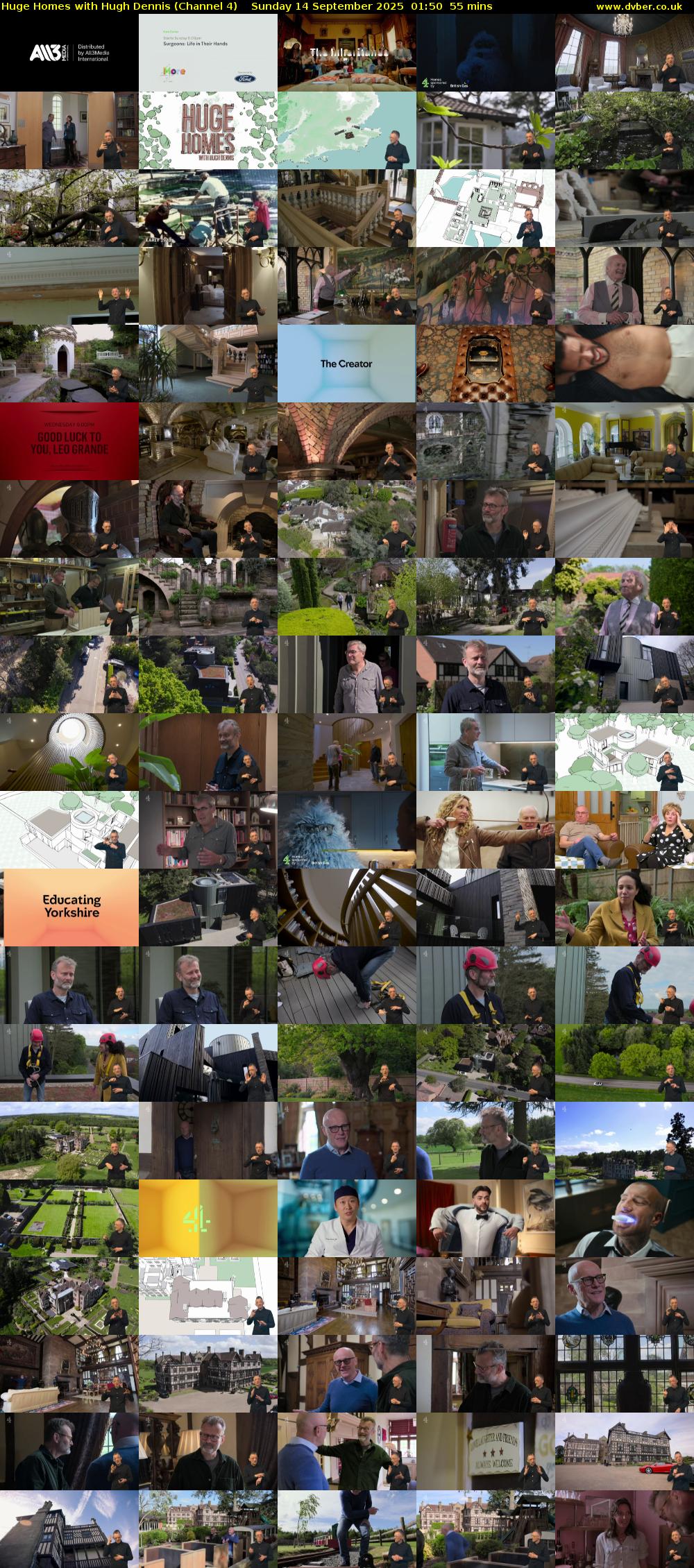 Huge Homes with Hugh Dennis (Channel 4) Sunday 14 September 2025 01:50 - 02:45