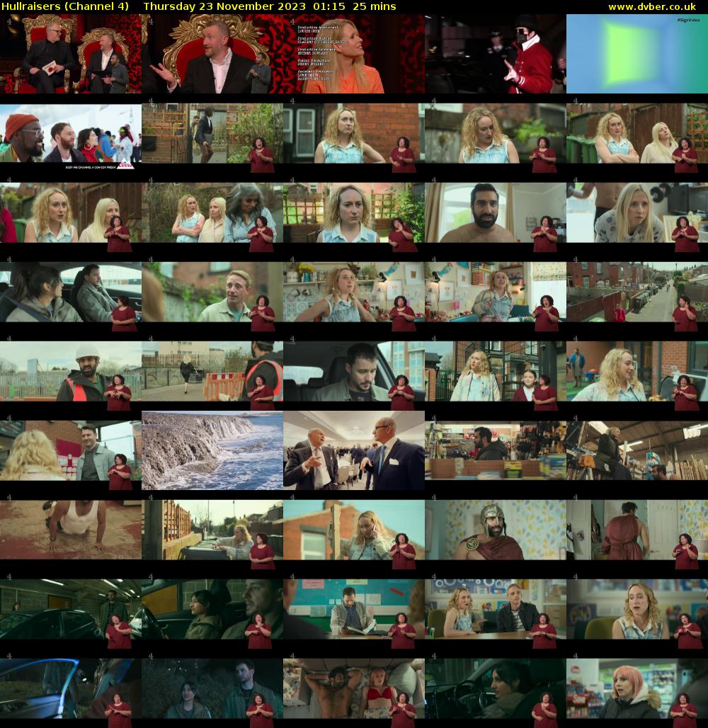 Hullraisers (Channel 4) Thursday 23 November 2023 01:15 - 01:40
