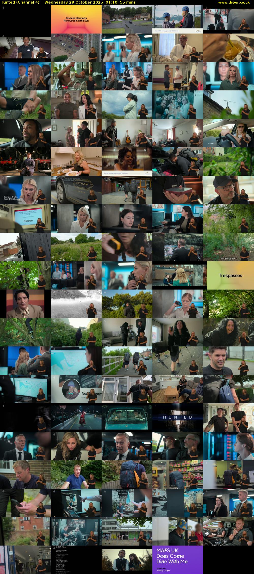 Hunted (Channel 4) Wednesday 29 October 2025 01:10 - 02:05