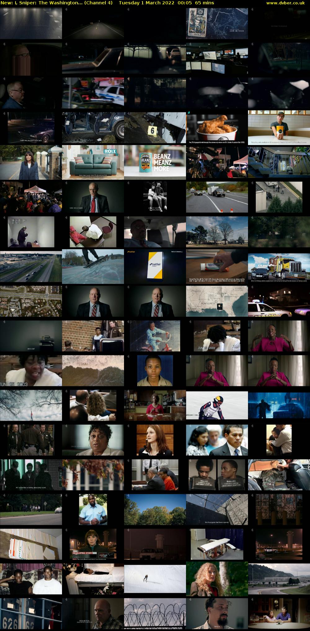 I, Sniper: The Washington... (Channel 4) Tuesday 1 March 2022 00:05 - 01:10