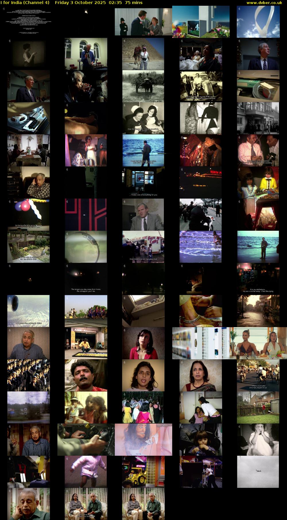 I for India (Channel 4) Friday 3 October 2025 02:35 - 03:50