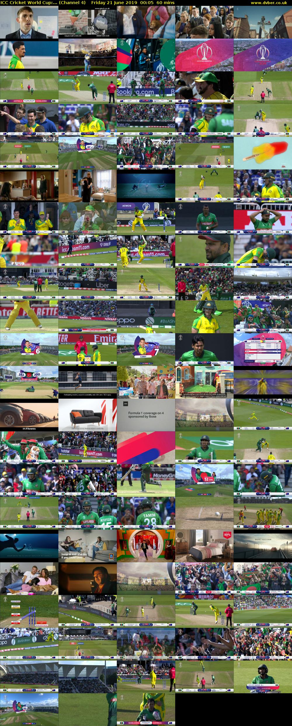 ICC Cricket World Cup:... (Channel 4) Friday 21 June 2019 00:05 - 01:05