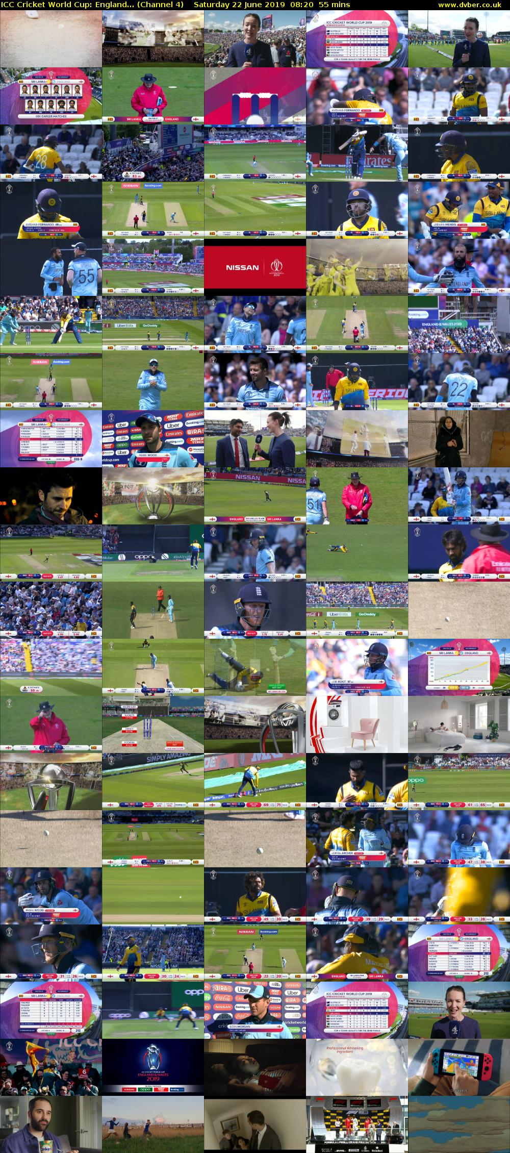 ICC Cricket World Cup: England... (Channel 4) Saturday 22 June 2019 08:20 - 09:15