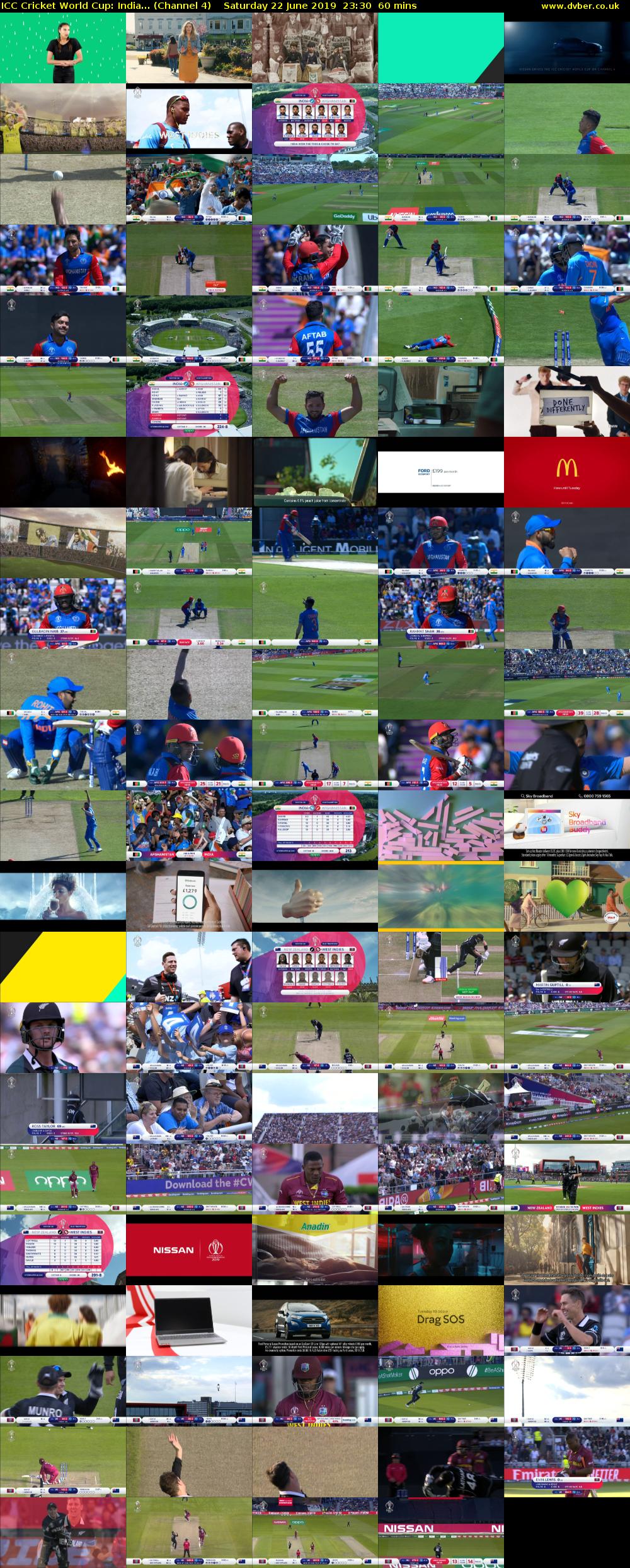 ICC Cricket World Cup: India... (Channel 4) Saturday 22 June 2019 23:30 - 00:30