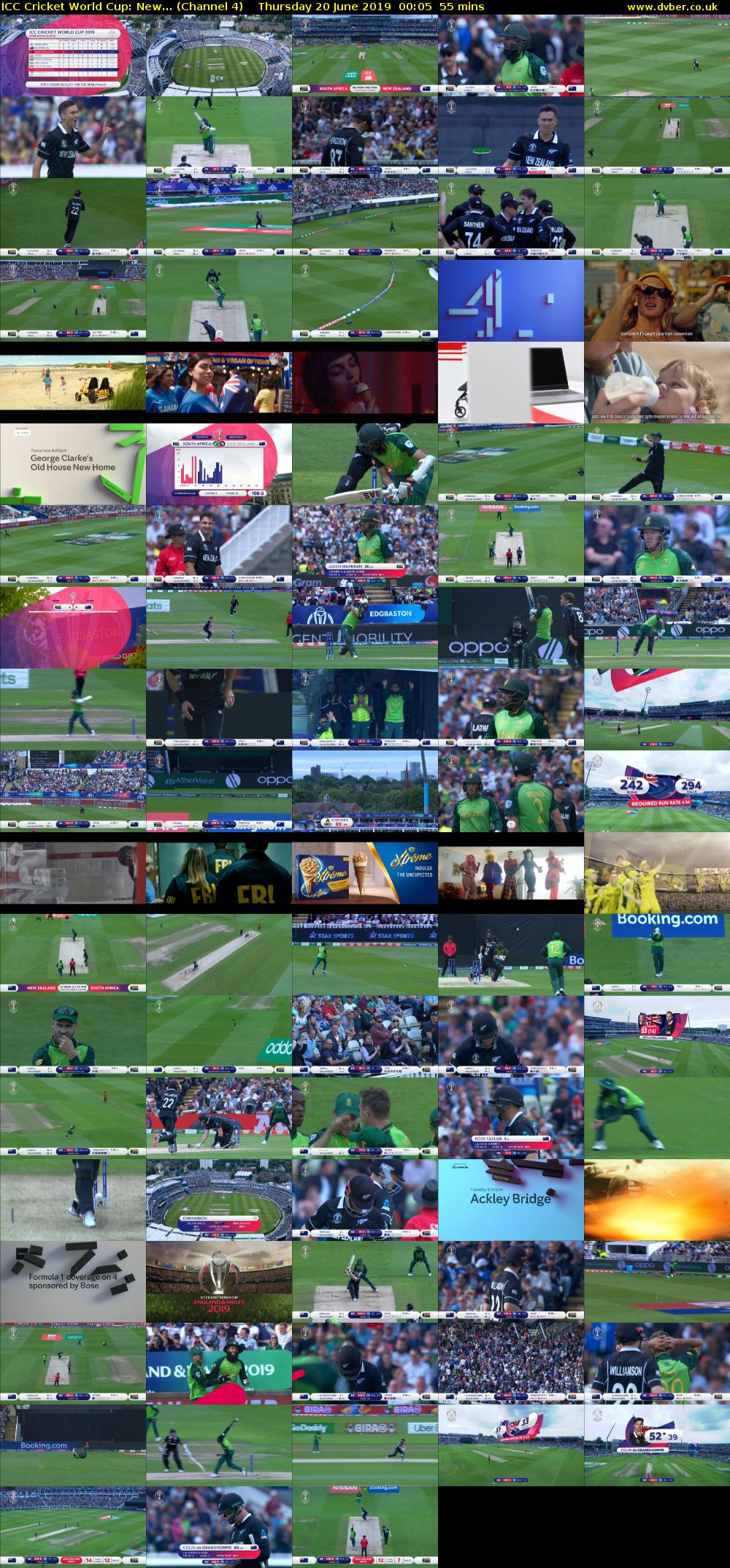 ICC Cricket World Cup: New... (Channel 4) Thursday 20 June 2019 00:05 - 01:00