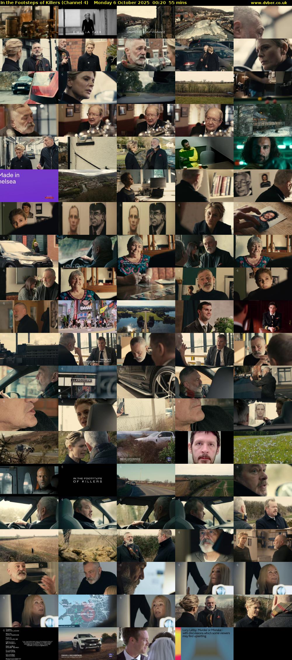 In the Footsteps of Killers (Channel 4) Monday 6 October 2025 00:20 - 01:15