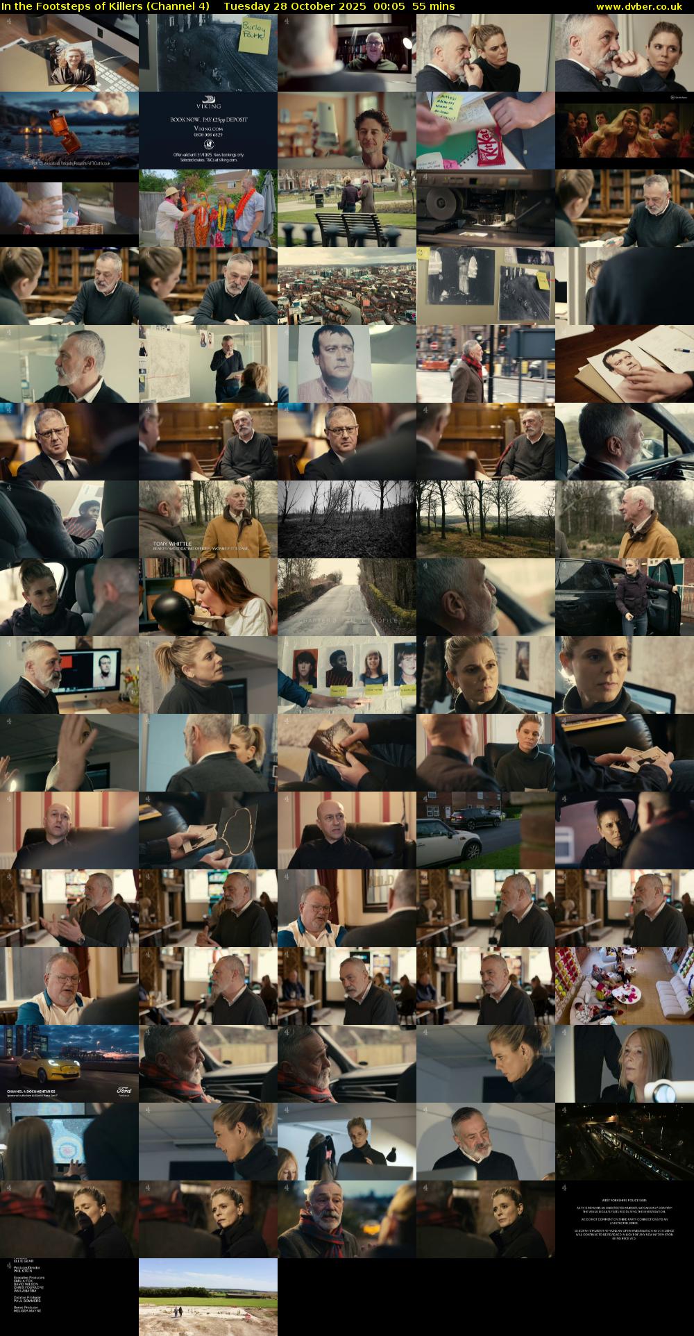 In the Footsteps of Killers (Channel 4) Tuesday 28 October 2025 00:05 - 01:00