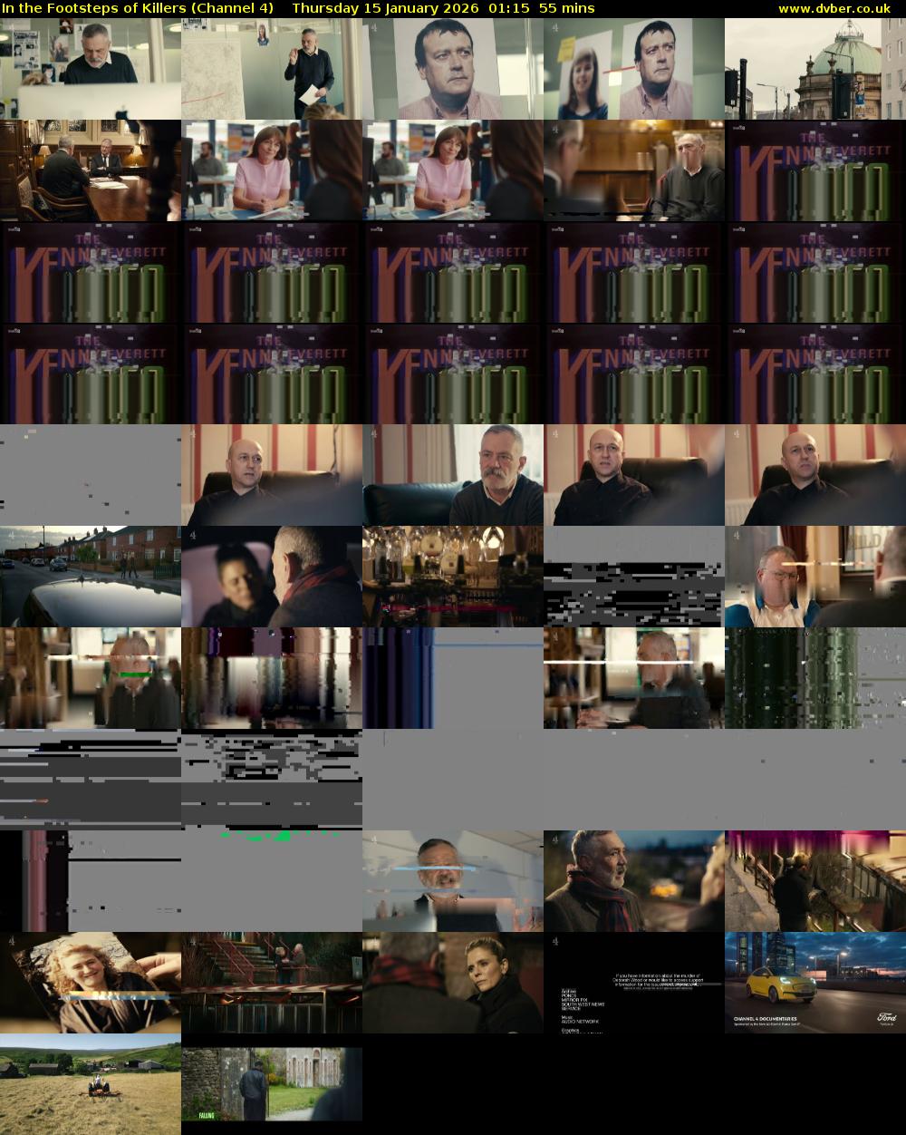 In the Footsteps of Killers (Channel 4) Thursday 15 January 2026 01:15 - 02:10