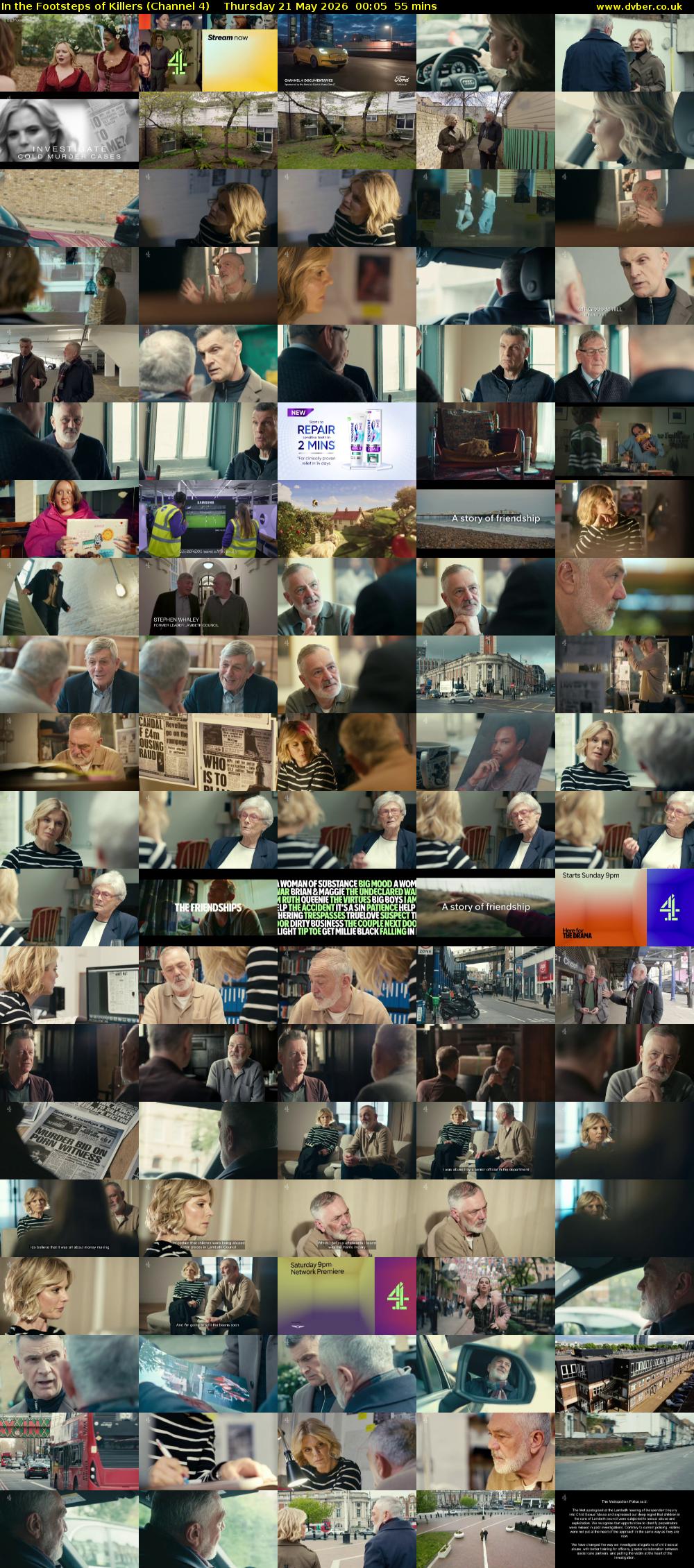 In the Footsteps of Killers (Channel 4) Thursday 21 May 2026 00:05 - 01:00