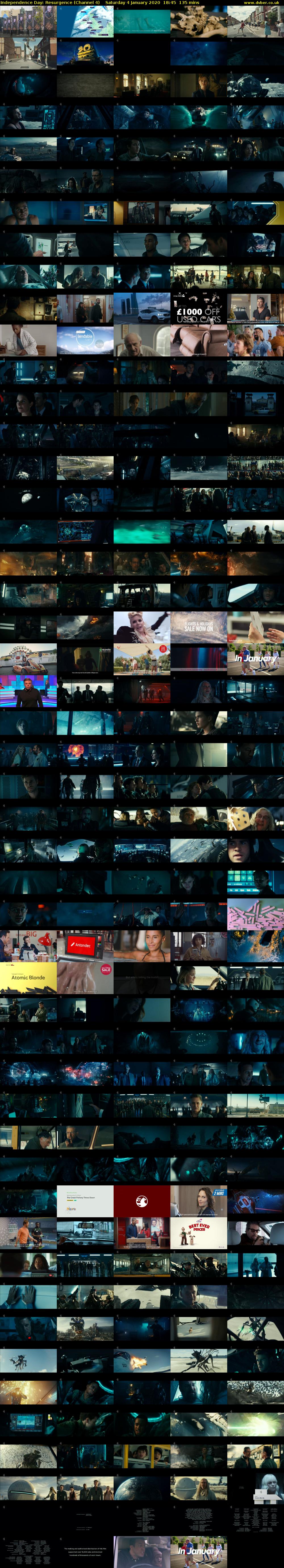 Independence Day: Resurgence (Channel 4) Saturday 4 January 2020 18:45 - 21:00