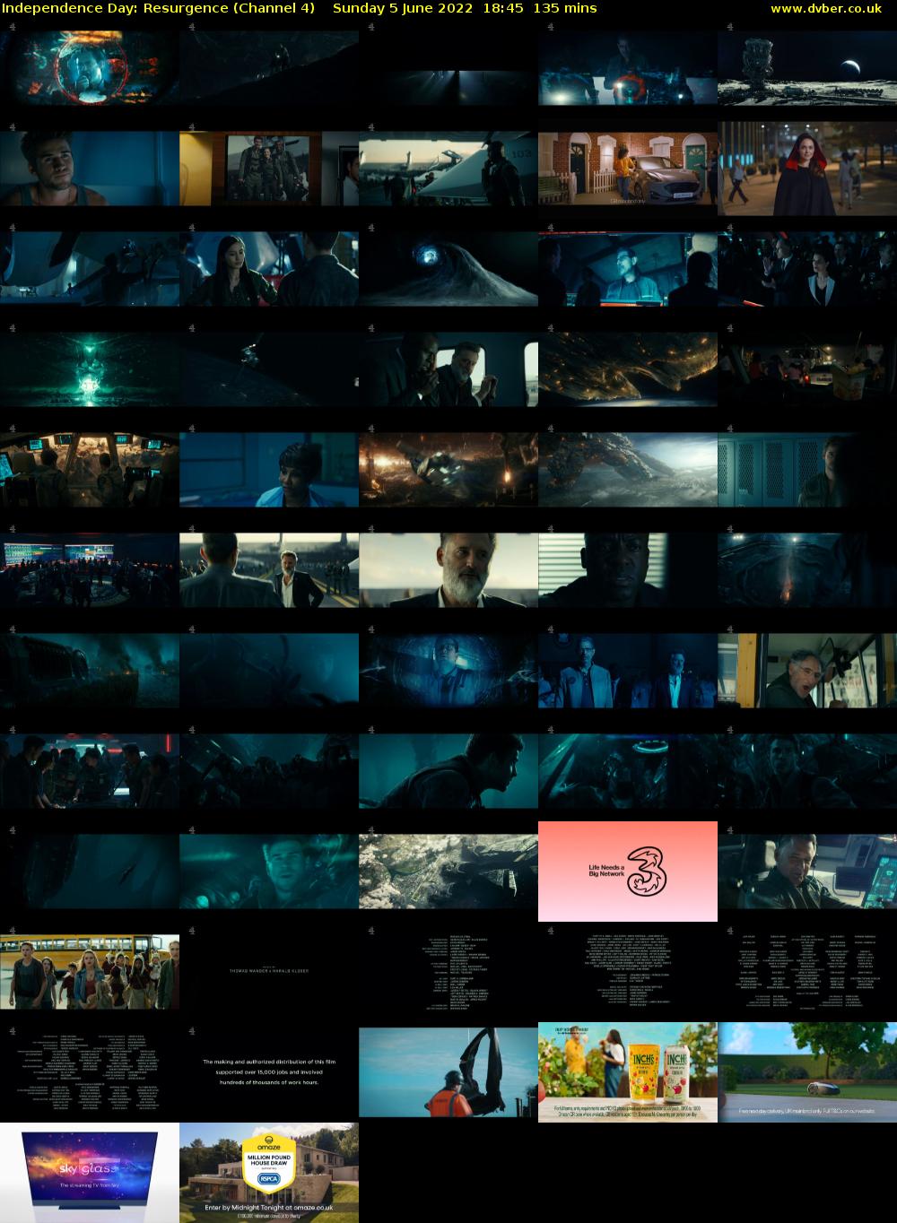 Independence Day: Resurgence (Channel 4) Sunday 5 June 2022 18:45 - 21:00