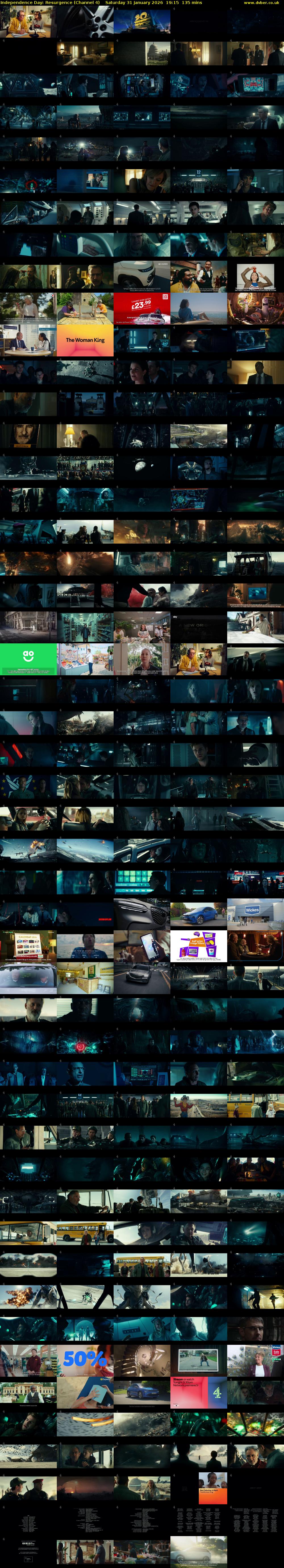 Independence Day: Resurgence (Channel 4) Saturday 31 January 2026 19:15 - 21:30