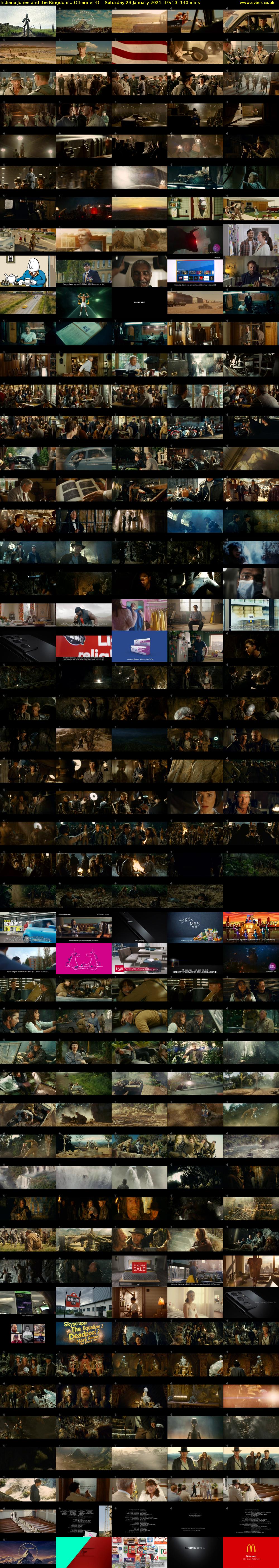 Indiana Jones and the Kingdom... (Channel 4) Saturday 23 January 2021 19:10 - 21:30