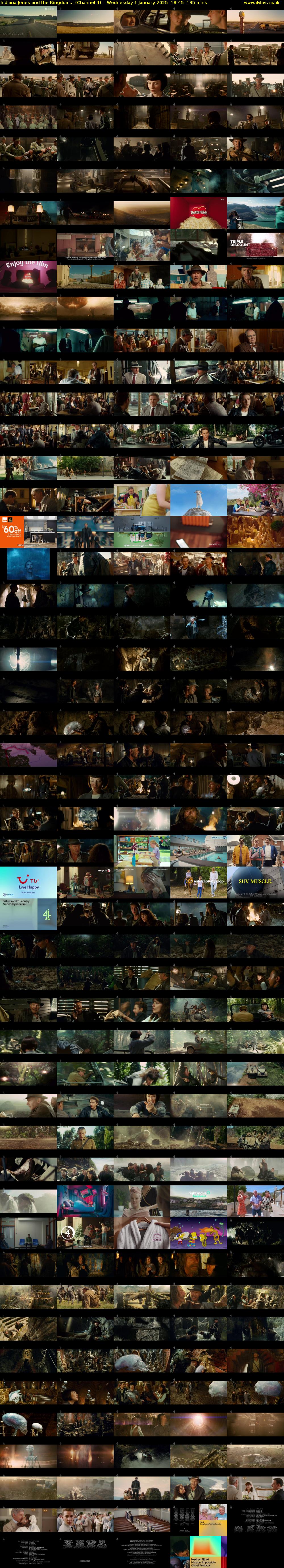 Indiana Jones and the Kingdom... (Channel 4) Wednesday 1 January 2025 18:45 - 21:00