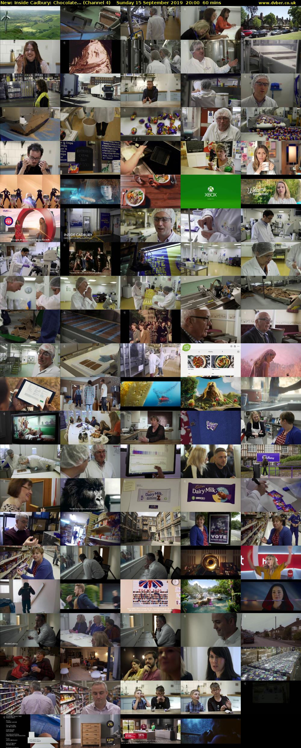 Inside Cadbury: Chocolate... (Channel 4) Sunday 15 September 2019 20:00 - 21:00