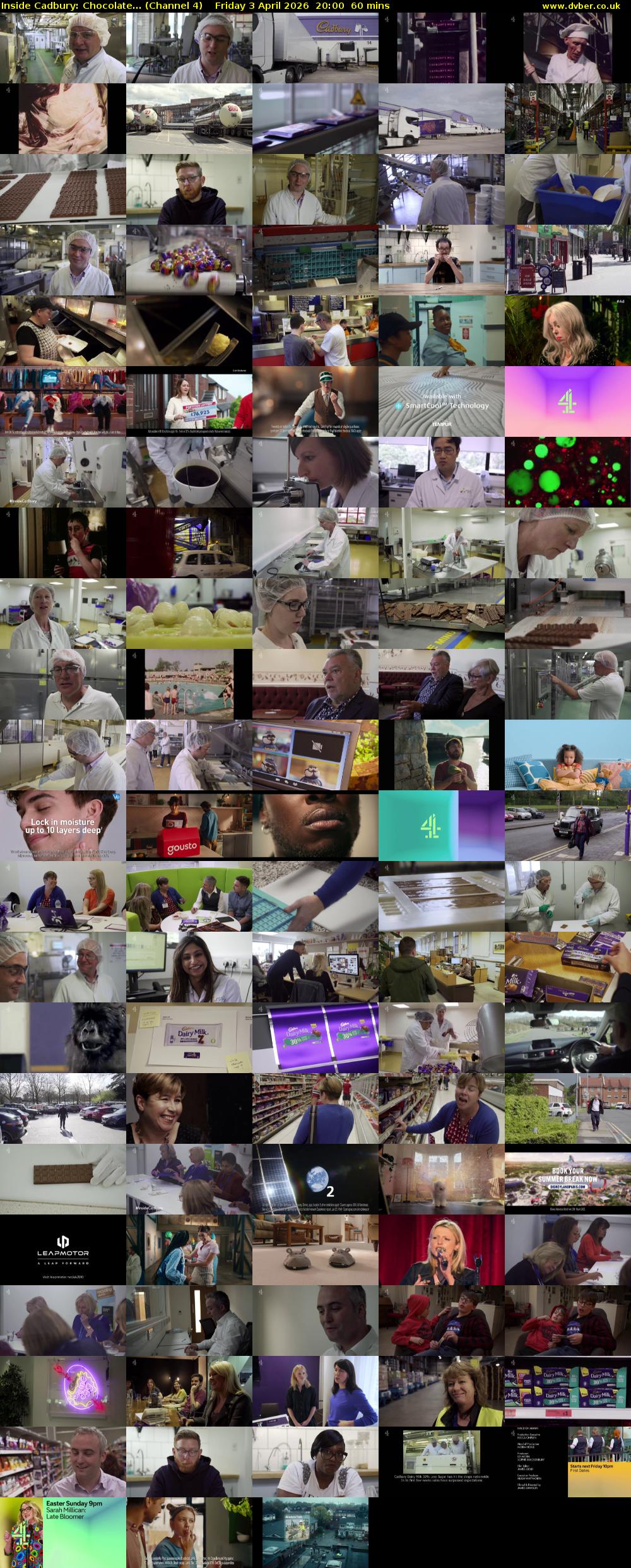 Inside Cadbury: Chocolate... (Channel 4) Friday 3 April 2026 20:00 - 21:00
