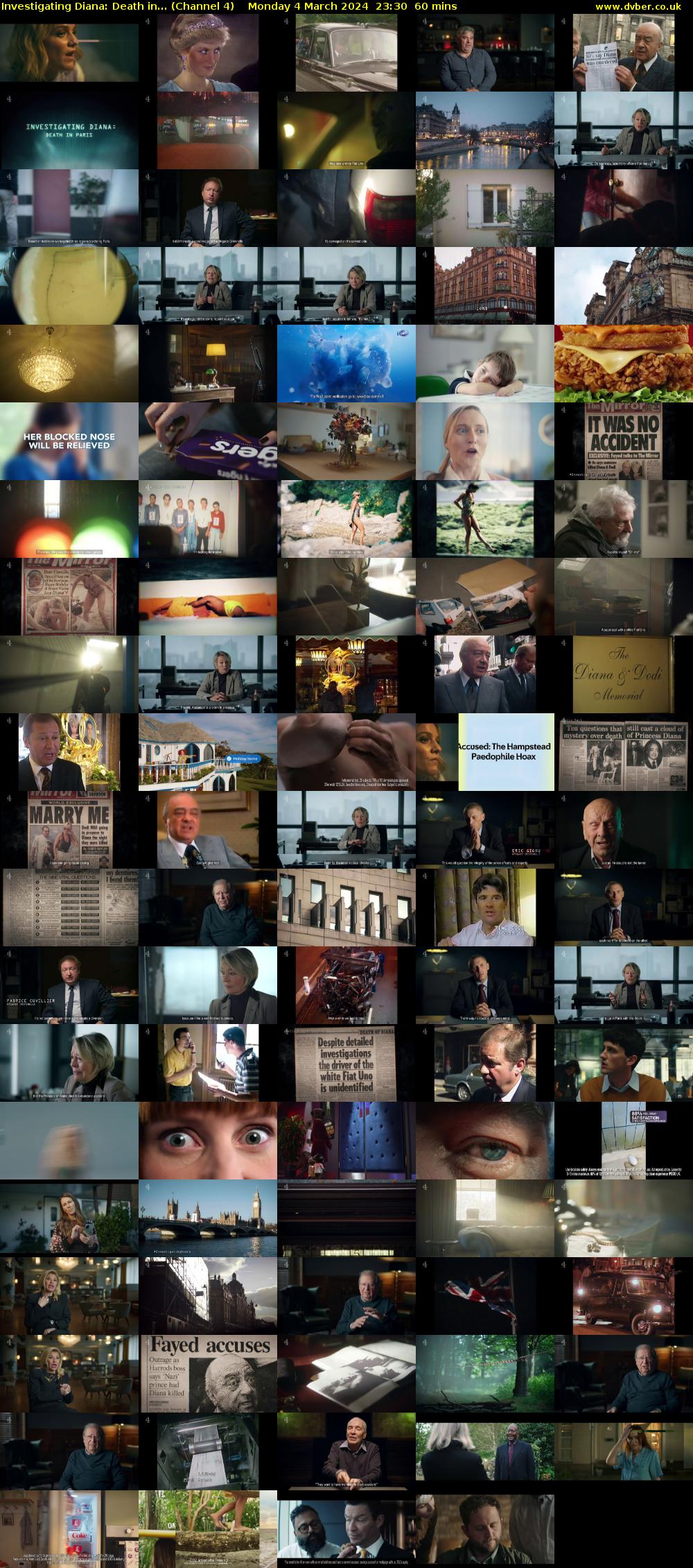 Investigating Diana: Death in... (Channel 4) Monday 4 March 2024 23:30 - 00:30