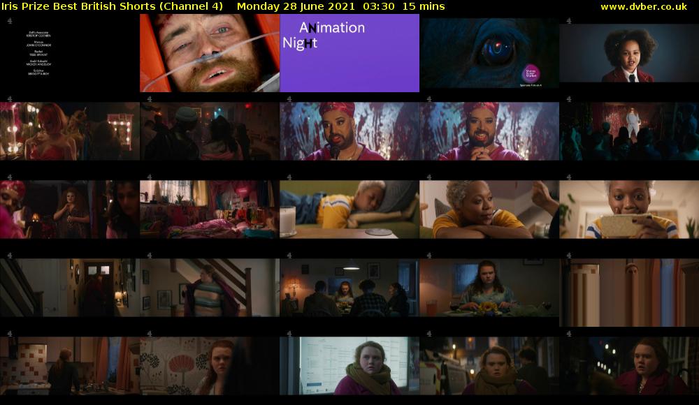 Iris Prize Best British Shorts (Channel 4) Monday 28 June 2021 03:30 - 03:45