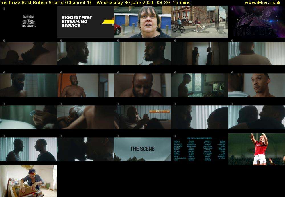 Iris Prize Best British Shorts (Channel 4) Wednesday 30 June 2021 03:30 - 03:45