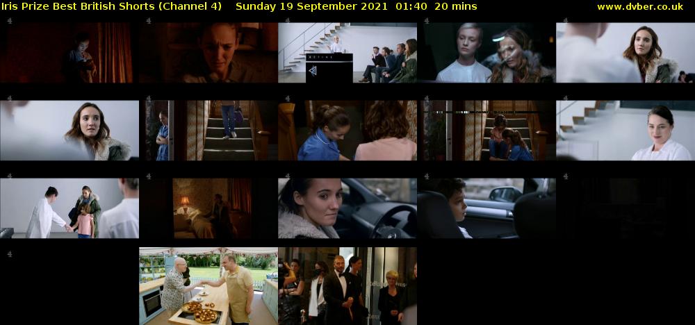Iris Prize Best British Shorts (Channel 4) Sunday 19 September 2021 01:40 - 02:00