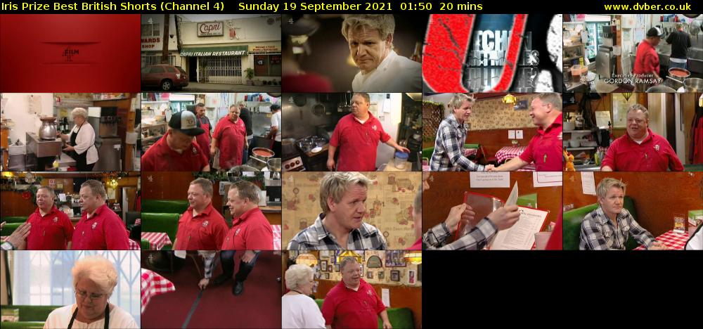 Iris Prize Best British Shorts (Channel 4) Sunday 19 September 2021 01:50 - 02:10