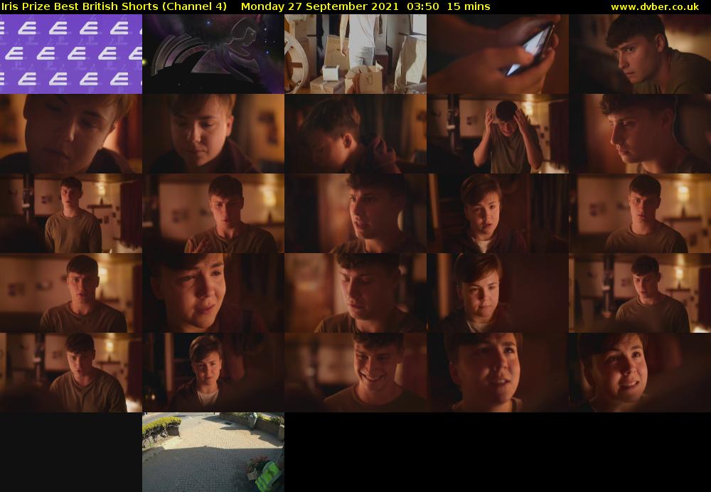 Iris Prize Best British Shorts (Channel 4) Monday 27 September 2021 03:50 - 04:05