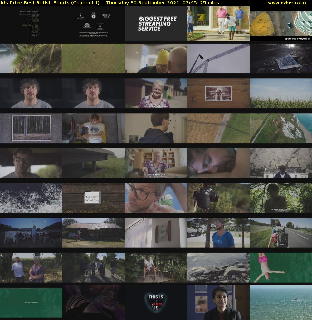 Iris Prize Best British Shorts (Channel 4) Thursday 30 September 2021 03:45 - 04:10