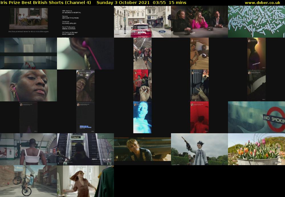 Iris Prize Best British Shorts (Channel 4) Sunday 3 October 2021 03:55 - 04:10