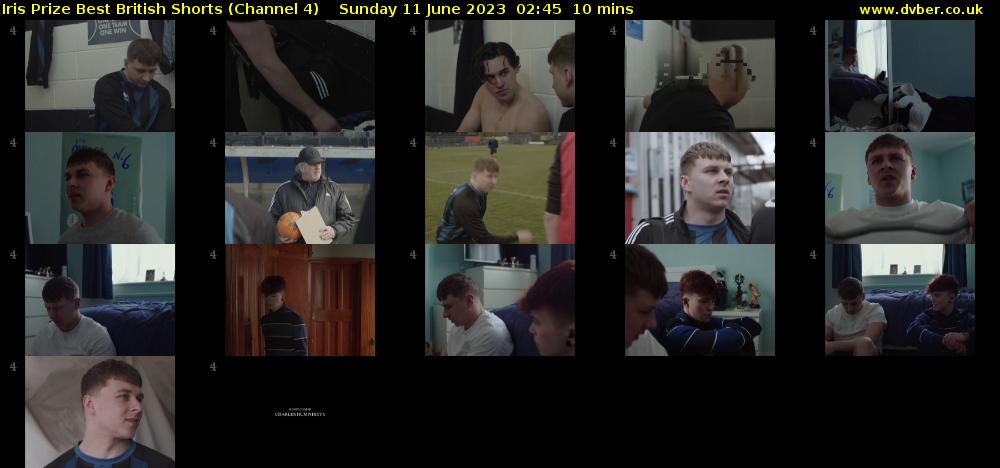 Iris Prize Best British Shorts (Channel 4) Sunday 11 June 2023 02:45 - 02:55