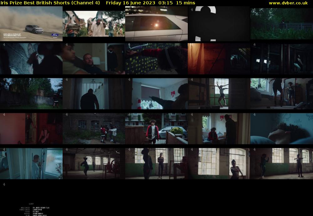 Iris Prize Best British Shorts (Channel 4) Friday 16 June 2023 03:15 - 03:30