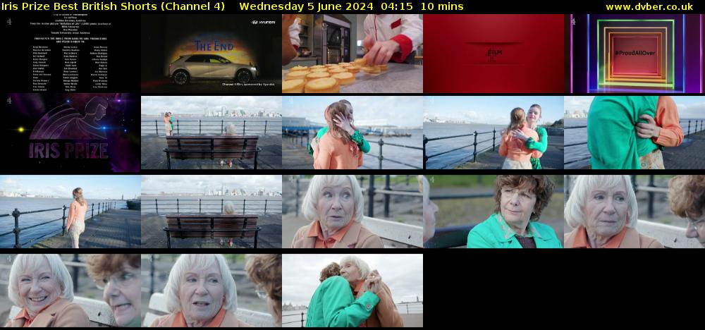 Iris Prize Best British Shorts (Channel 4) Wednesday 5 June 2024 04:15 - 04:25