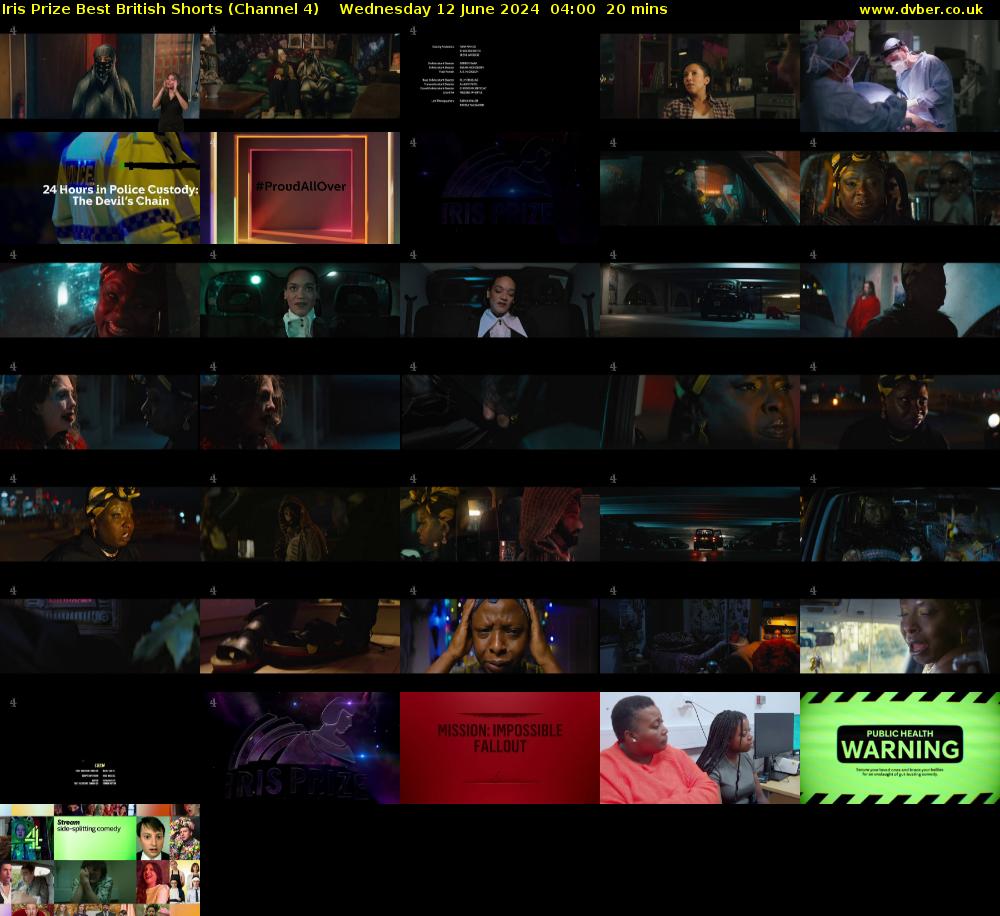 Iris Prize Best British Shorts (Channel 4) Wednesday 12 June 2024 04:00 - 04:20