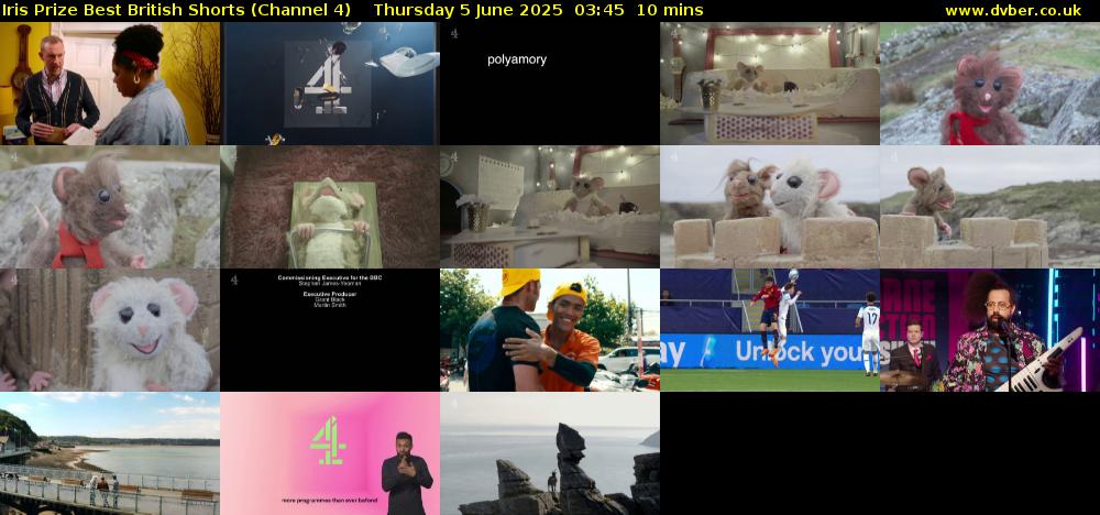 Iris Prize Best British Shorts (Channel 4) Thursday 5 June 2025 03:45 - 03:55