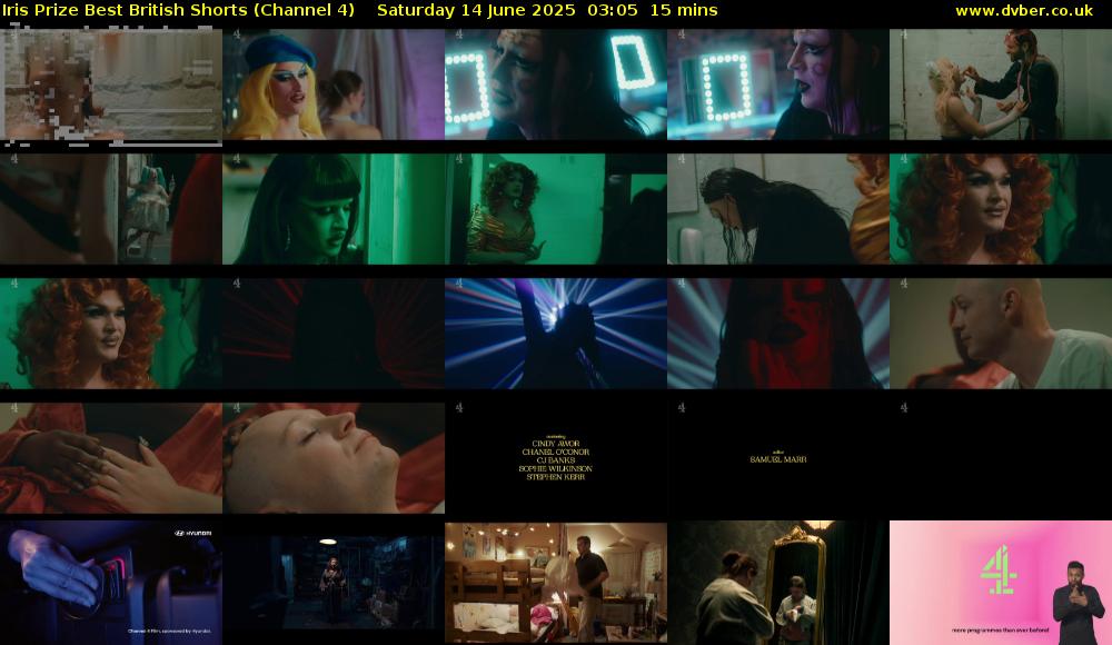Iris Prize Best British Shorts (Channel 4) Saturday 14 June 2025 03:05 - 03:20